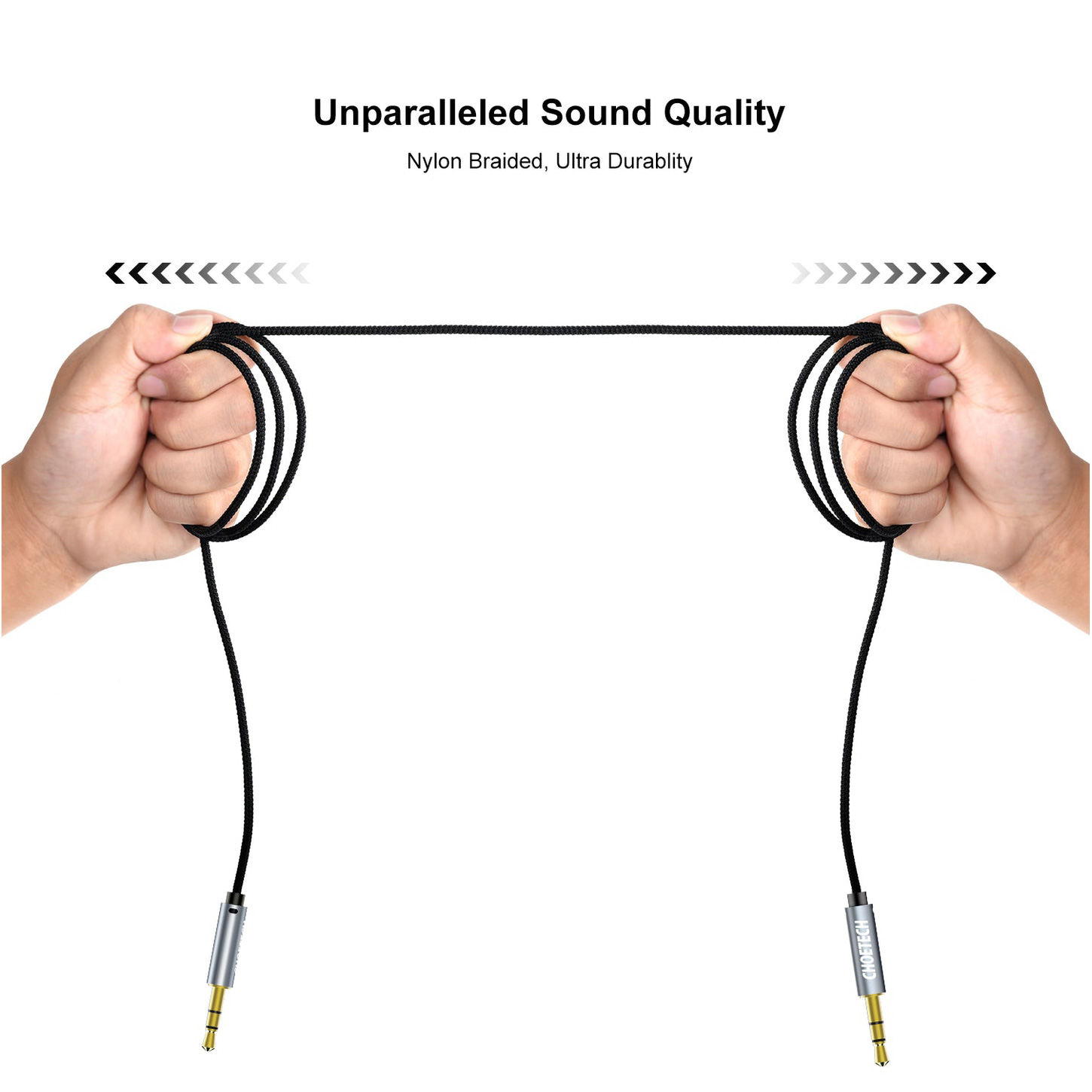 Кабель CHOETECH AUX002 mini-jack 3.5mm 1.2м Black