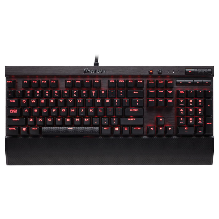 Клавіатура CORSAIR K70 LUX Mechanical Gaming Red LED Cherry (MX Blue Switch) (CH-9101021-NA)