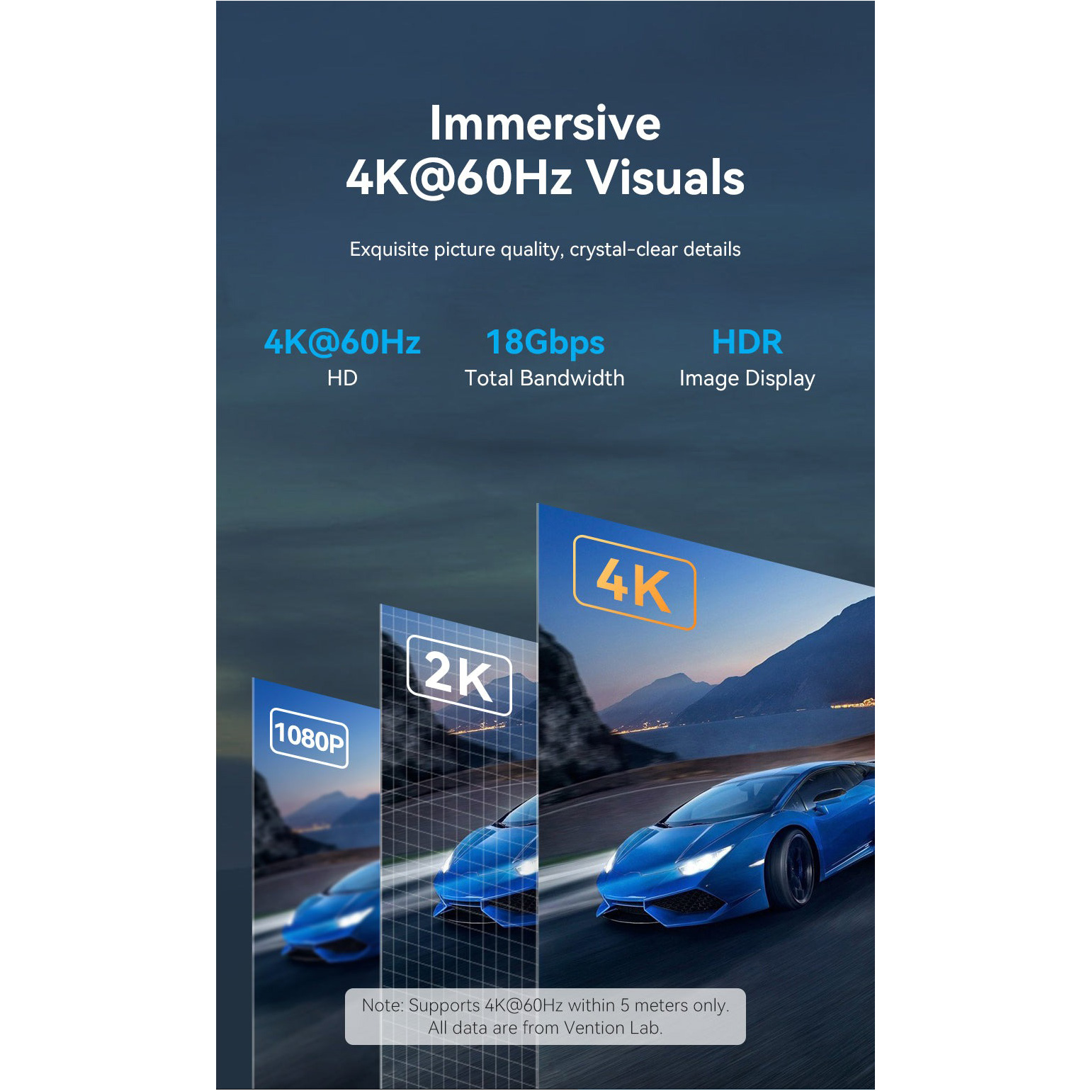 Кабель VENTION Cotton Braided 4K HDMI v1.4 12м Black (ALLBM)