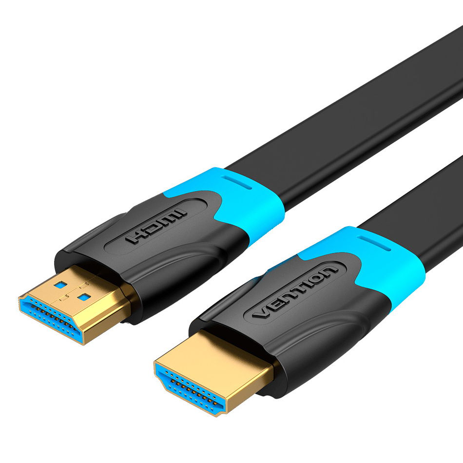 Кабель VENTION Flat Cable HDMI v2.0 0.5м Black (AAKBD)