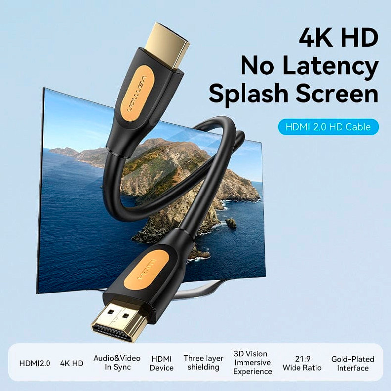 Кабель VENTION 4K@30Hz HDMI v1.4 10м Black (ALIBL)