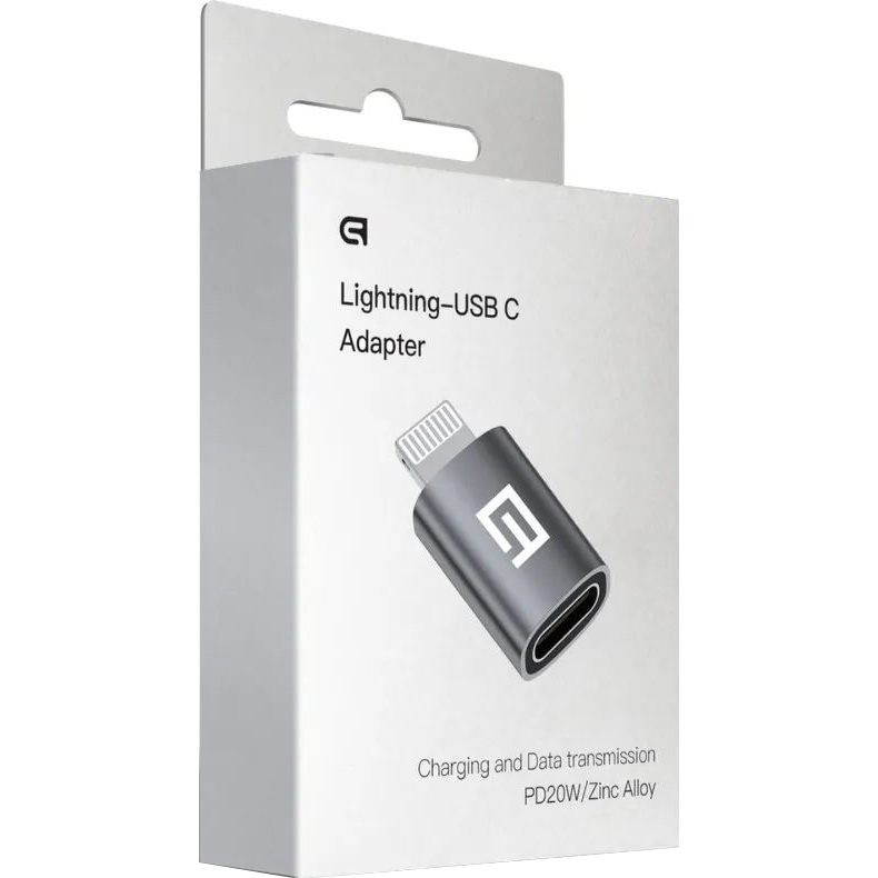 Адаптер OTG ARMORSTANDART Type-C Female to Lightning Male Black