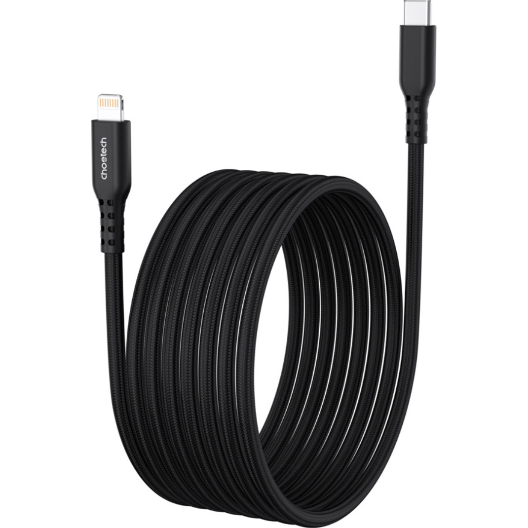 Кабель CHOETECH XCL-1021 Type-C to Lightning 20W 1.8м Black (XCL-1021-BK)