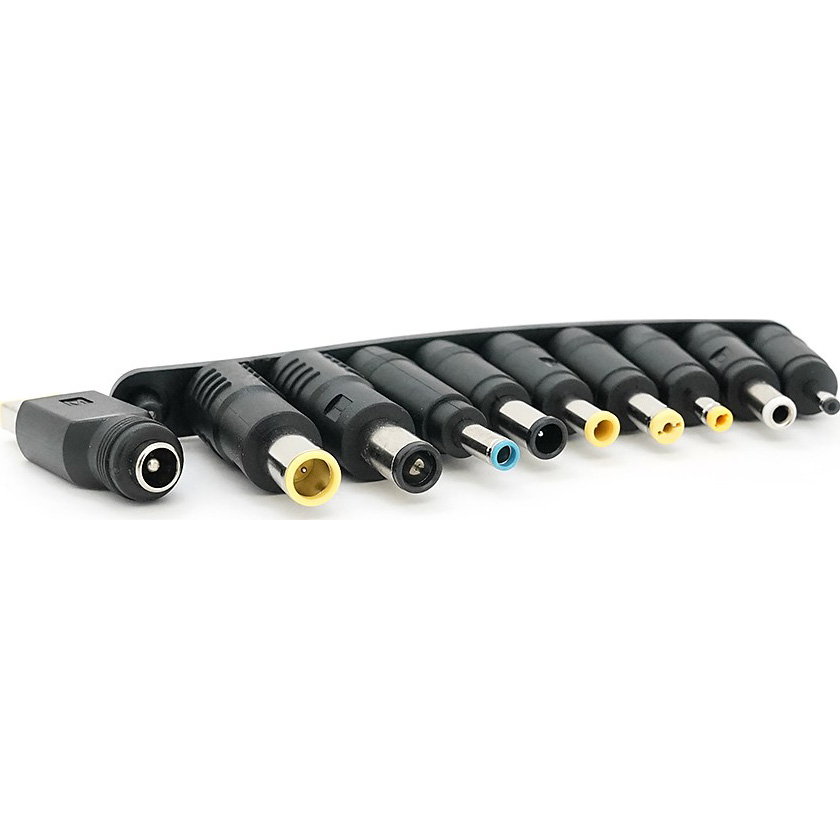Кабель-перехідник живлення VOLTRONIC Type-C(F) to 5.5*2.5(M) + 10 перехідників, 100W 0.2м (YT46636)