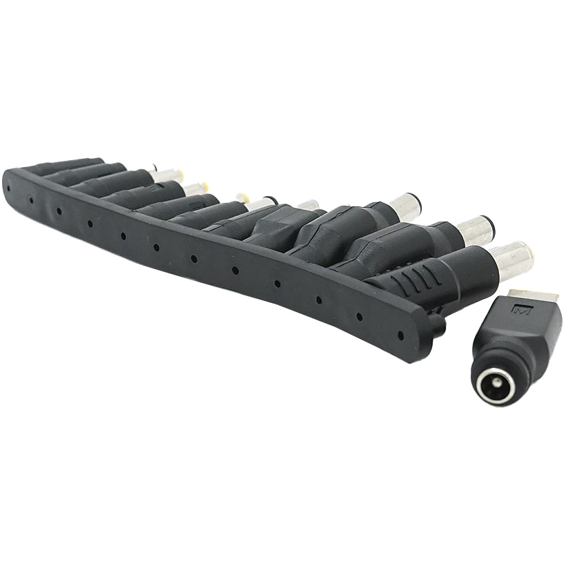 Кабель-перехідник живлення VOLTRONIC Type-C(F) to 5.5*2.5(M) + 12 перехідників, 100W 0.2м (YT46635)