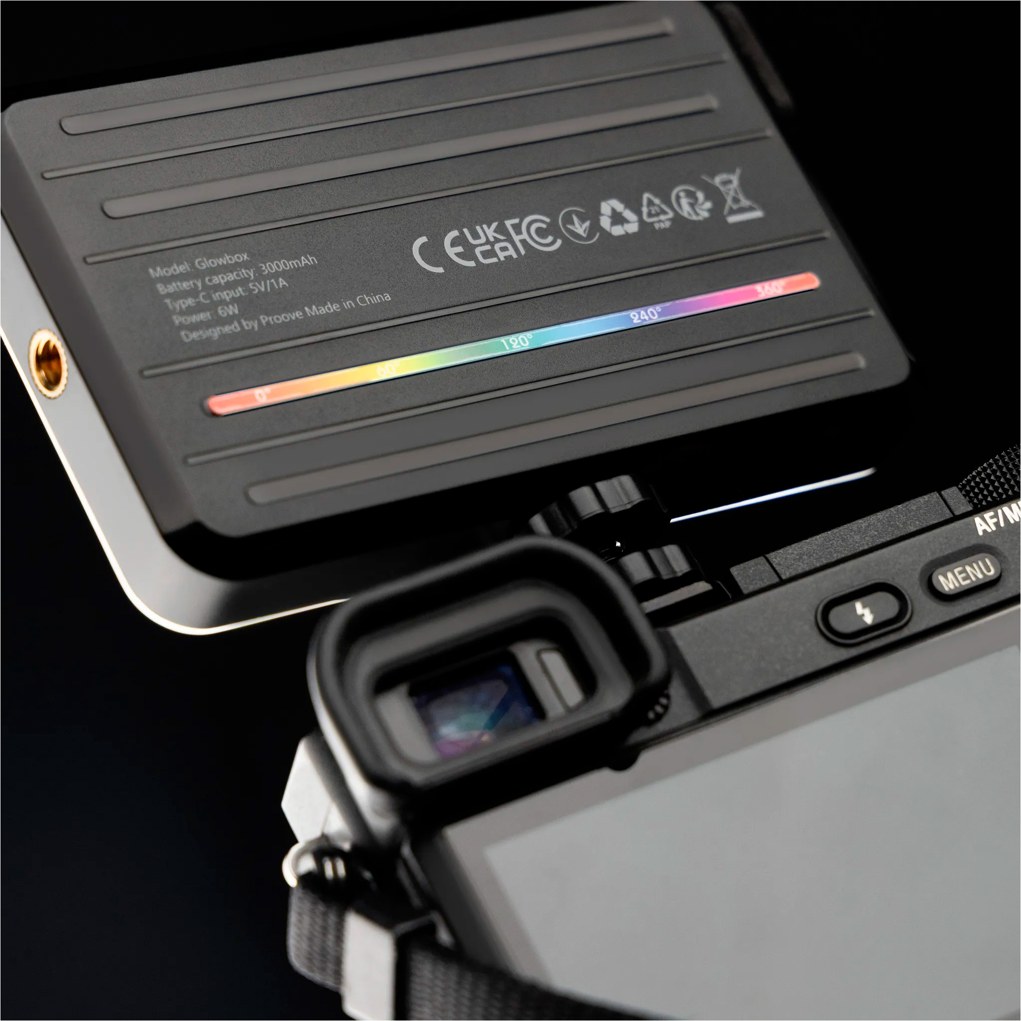 Лампа настольная на прищепке PROOVE Glowbox Black
