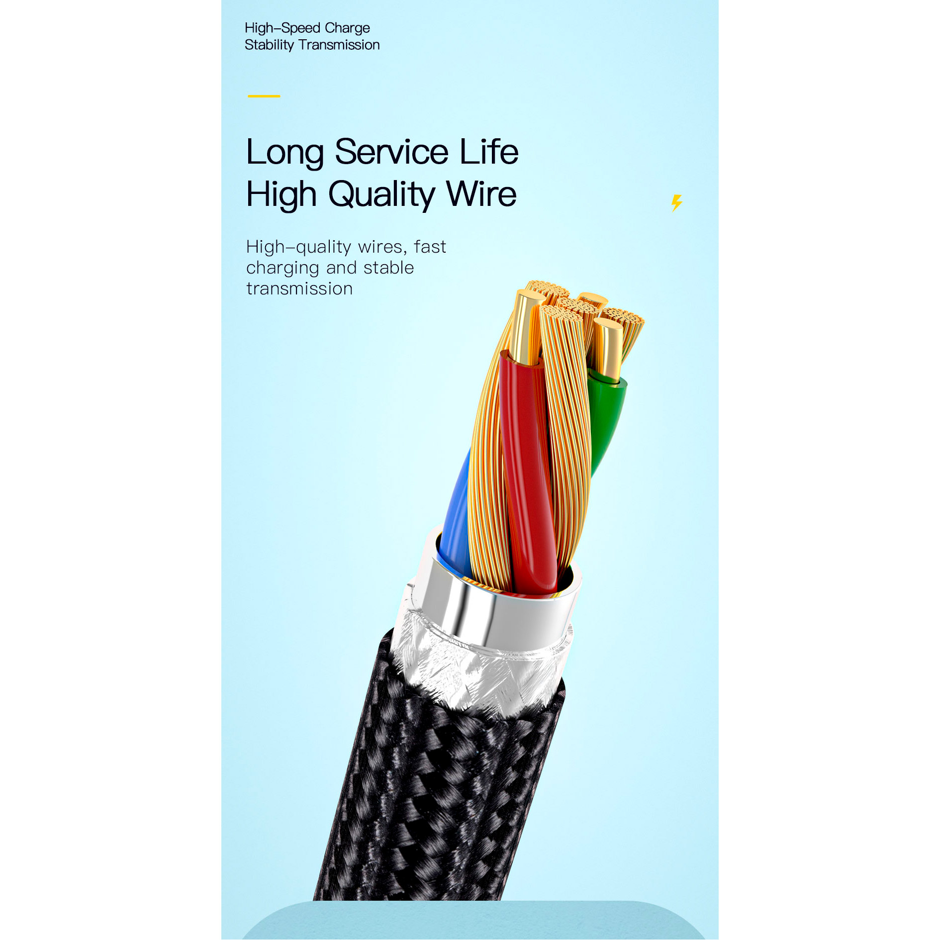 Кабель ESSAGER Star Fast Charging Data Cable 7A USB-A to Type-C 1м Black (EXCT-XC01)