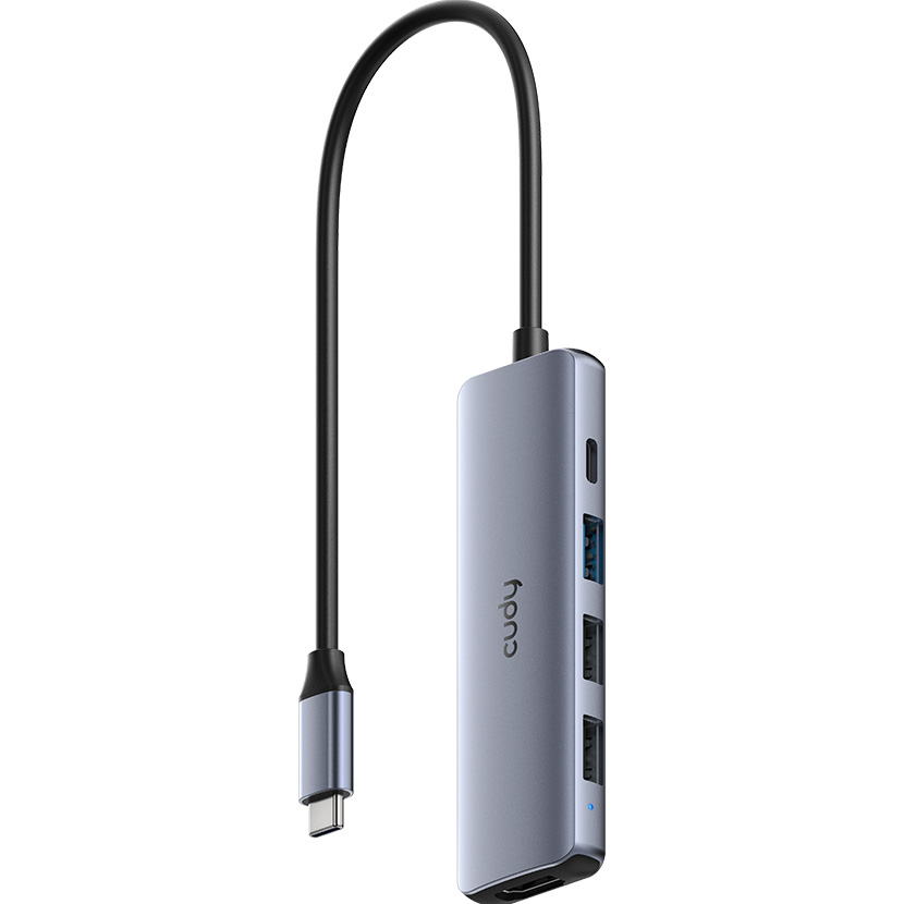 Порт-реплікатор CUDY UH405 5-in-1 USB-C to 1xHDMI, 1xUSB-A3.0, 2xUSB-A2.0, PD