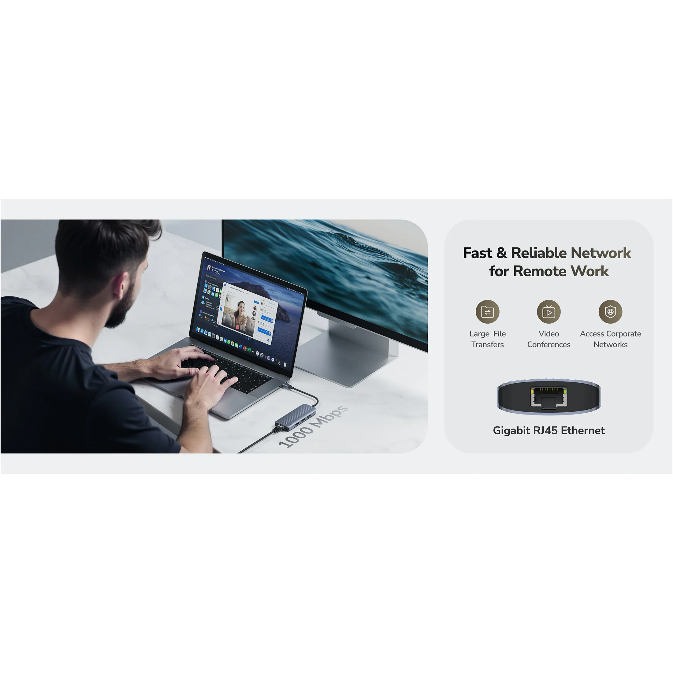 Порт-реплікатор CUDY UH606 6-in-1 USB-C to 1xHDMI, 3xUSB-A3.0, LAN, PD
