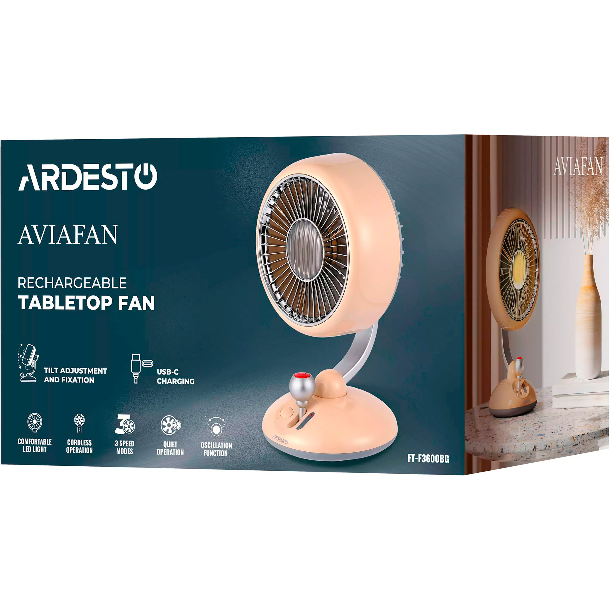 Настільний вентилятор ARDESTO AviaFan FT-F3600BG