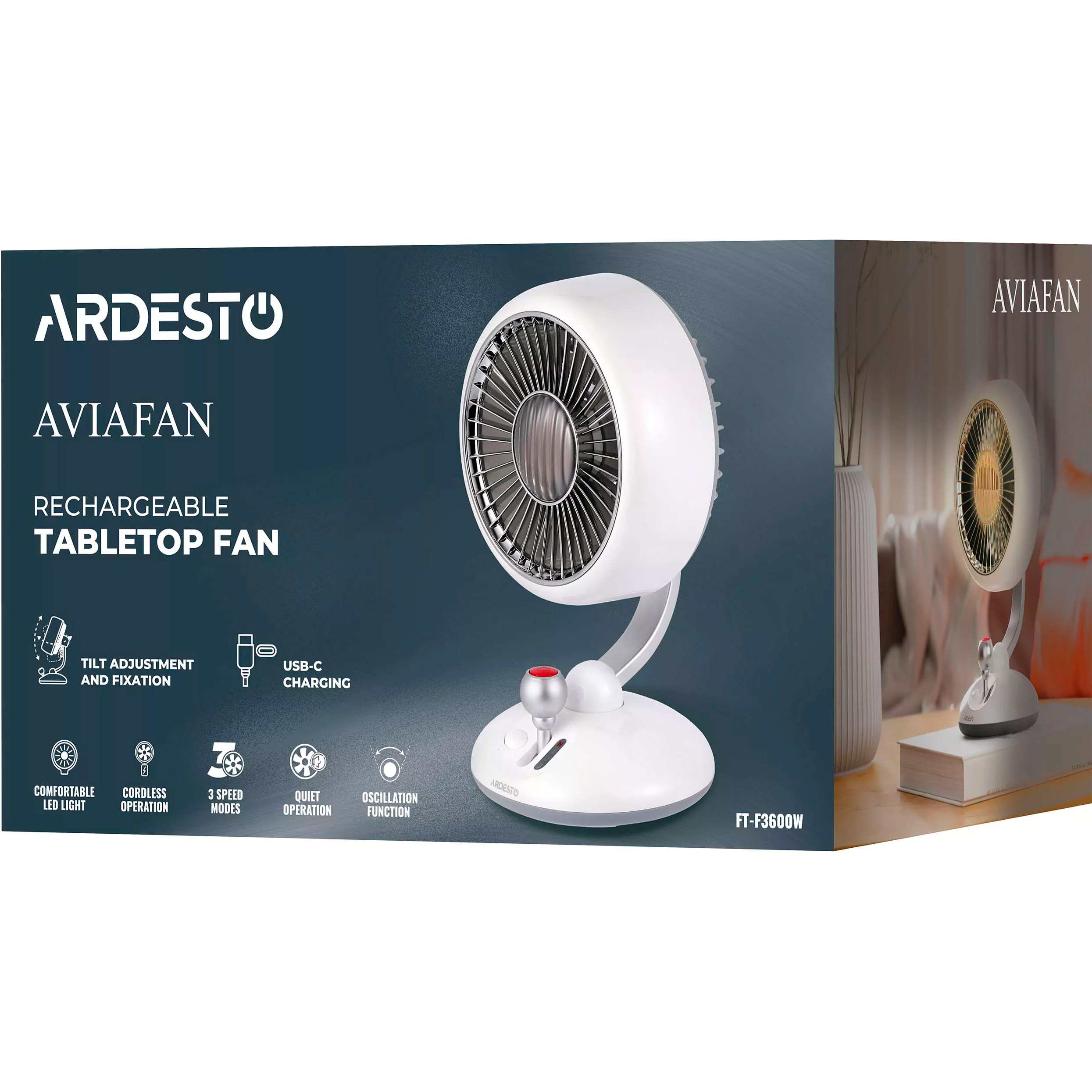 Настільний вентилятор ARDESTO AviaFan FT-F3600W