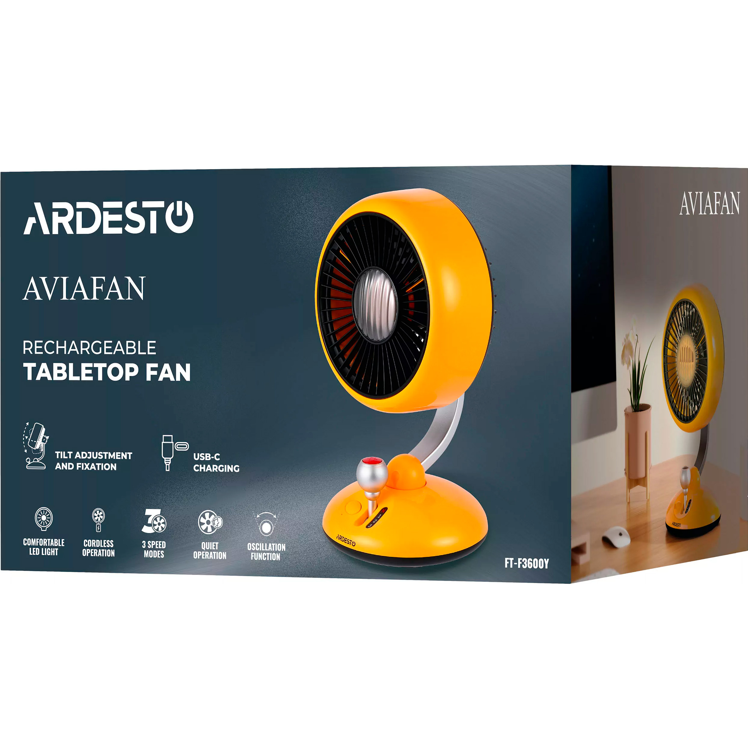 Настільний вентилятор ARDESTO AviaFan FT-F3600Y