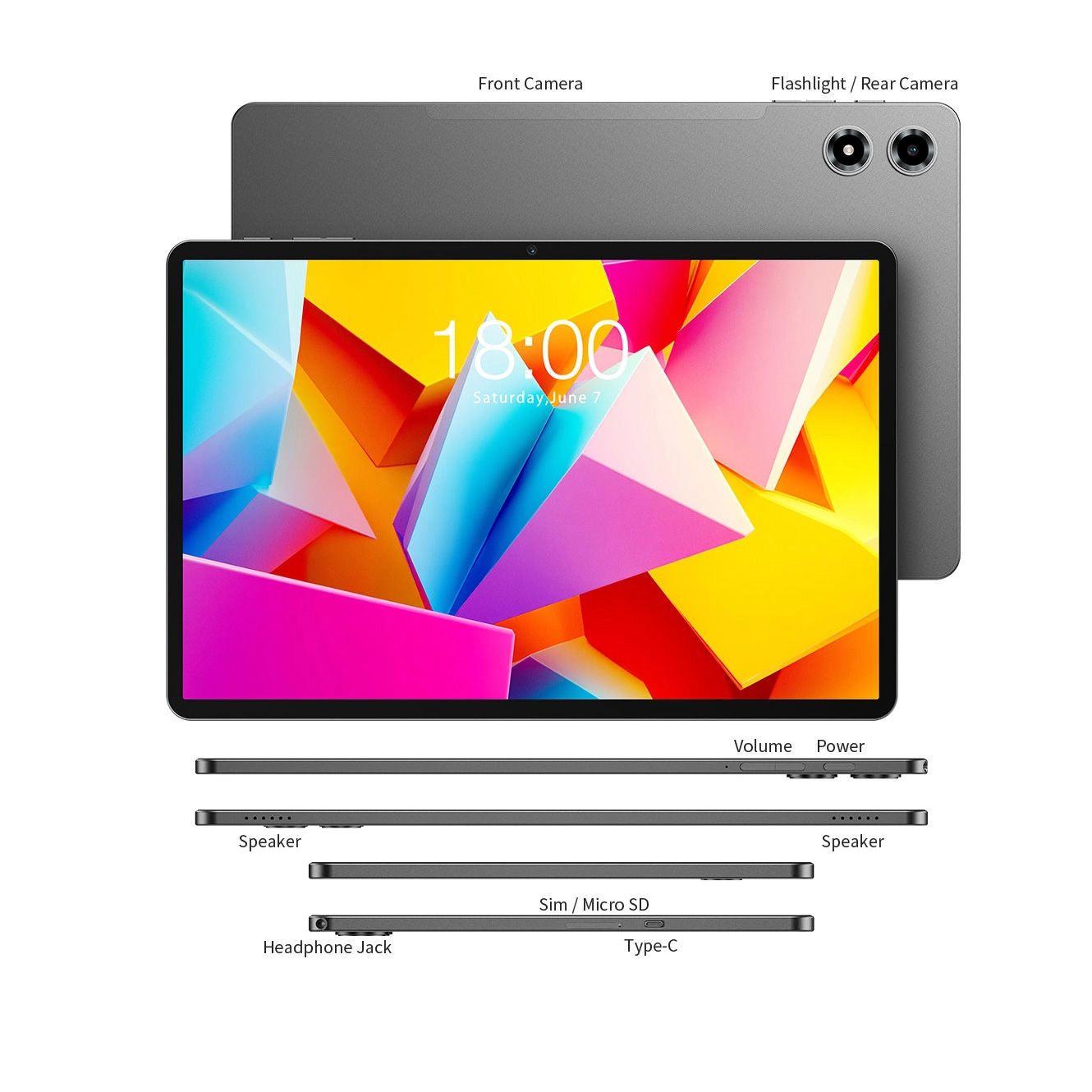 Планшет TECLAST T50 Plus 2025 6/256GB Gray (6940709688403)