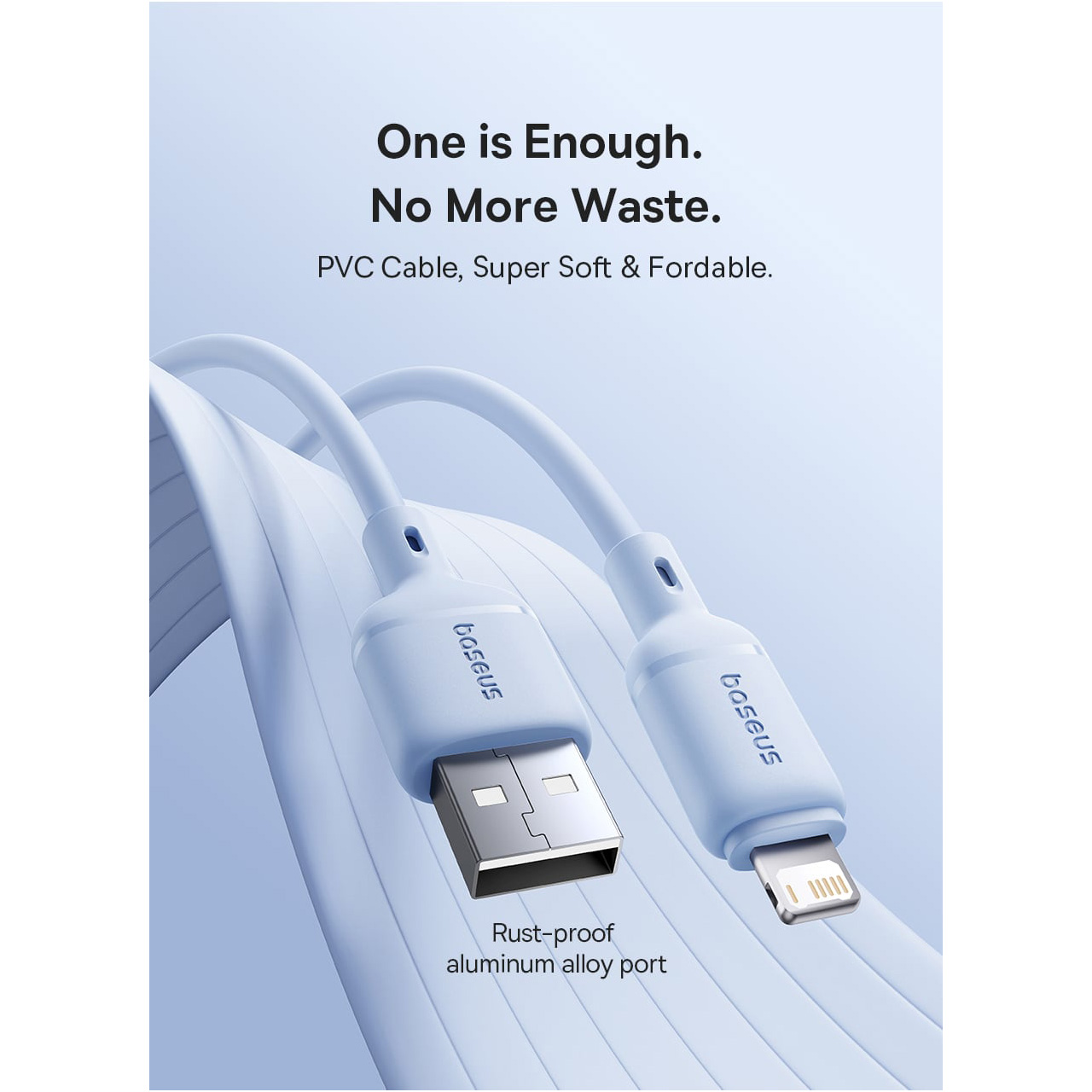 Кабель BASEUS Silky Series Fast Charging USB-A to Lightning 1м Galaxy Blue (P10377702313-00)