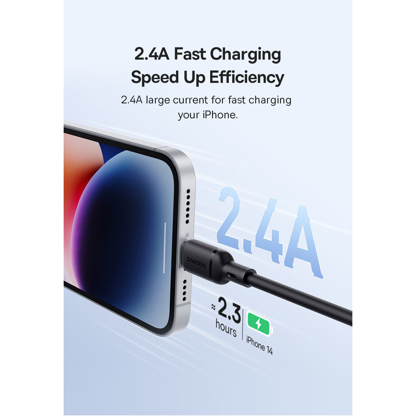 Кабель BASEUS Silky Series Fast Charging USB-A to Lightning 1м Galaxy Blue (P10377702313-00)