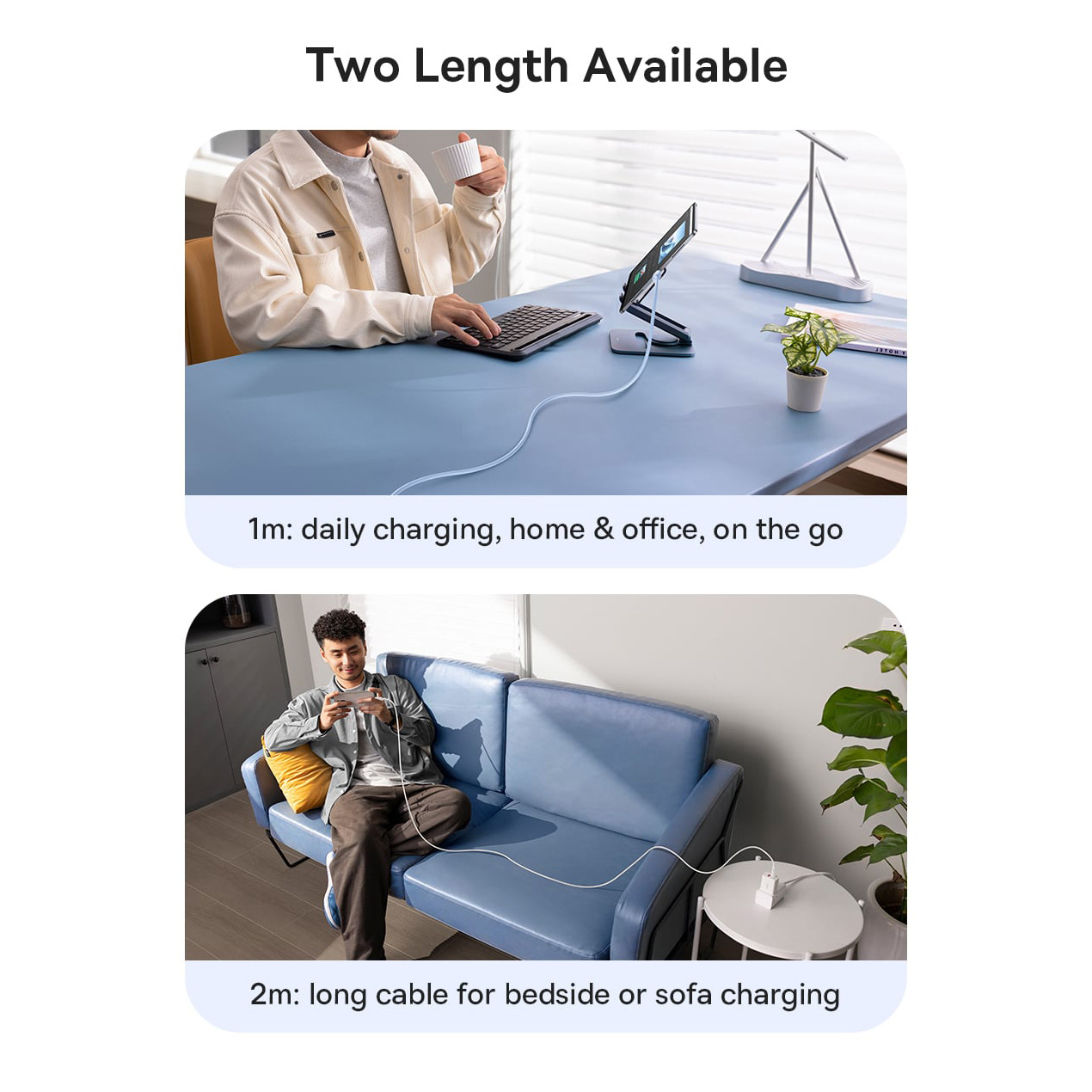 Кабель BASEUS Silky Series Fast Charging USB-A to Lightning 1м Galaxy Blue (P10377702313-00)