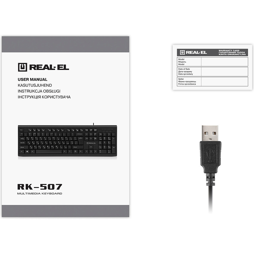 Клавіатура REAL-EL RK-507 Black (EL123100050)