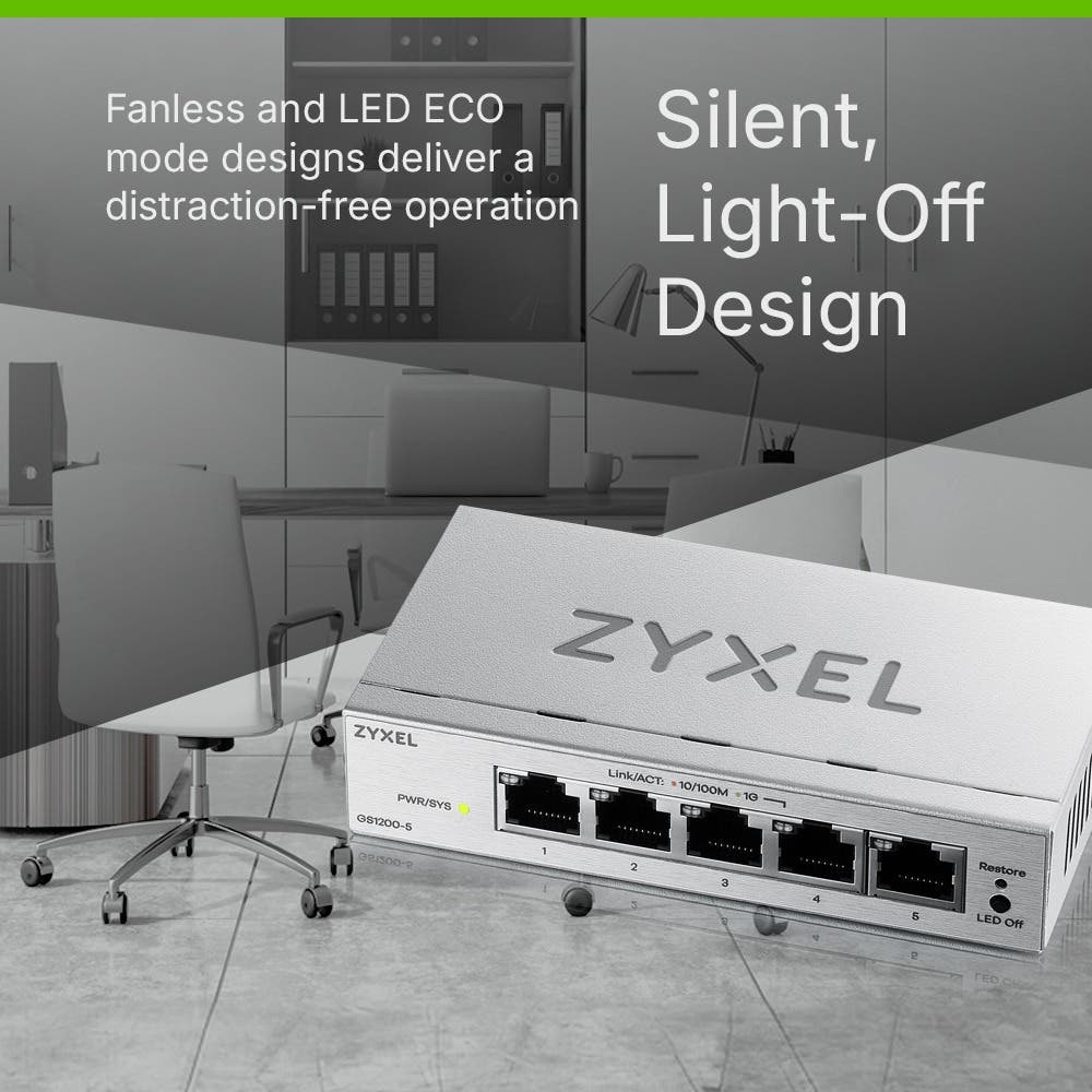 Коммутатор ZYXEL GS1200-5 v3 (GS1200-5V3-EU0101F)