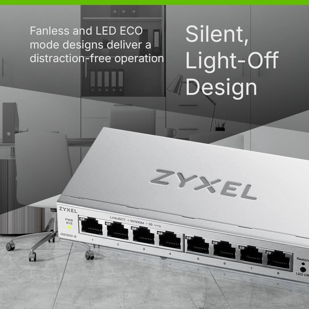Комутатор ZYXEL GS1200-8 v3 (GS1200-8V3-EU0101F)