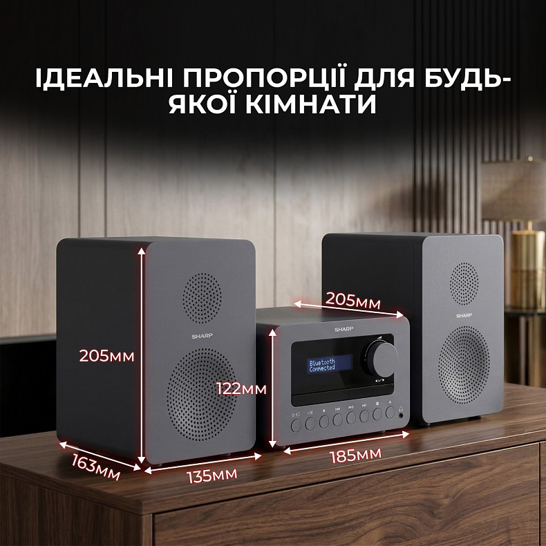 Музыкальный центр SHARP Tokyo FM Hi-Fi Micro System XL-B514 Gray