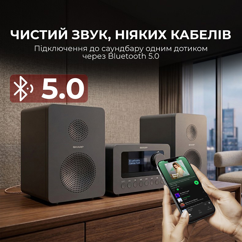 Музыкальный центр SHARP Tokyo FM Hi-Fi Micro System XL-B514 Gray