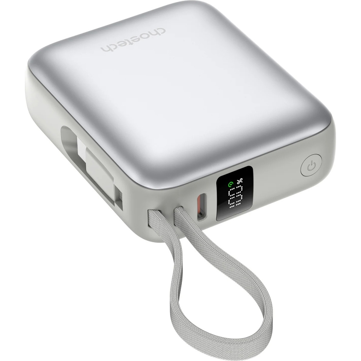 Повербанк CHOETECH B832 1xUSB-C, PD3.0, with built-in cable USB-C, 35W 10000mAh Gray