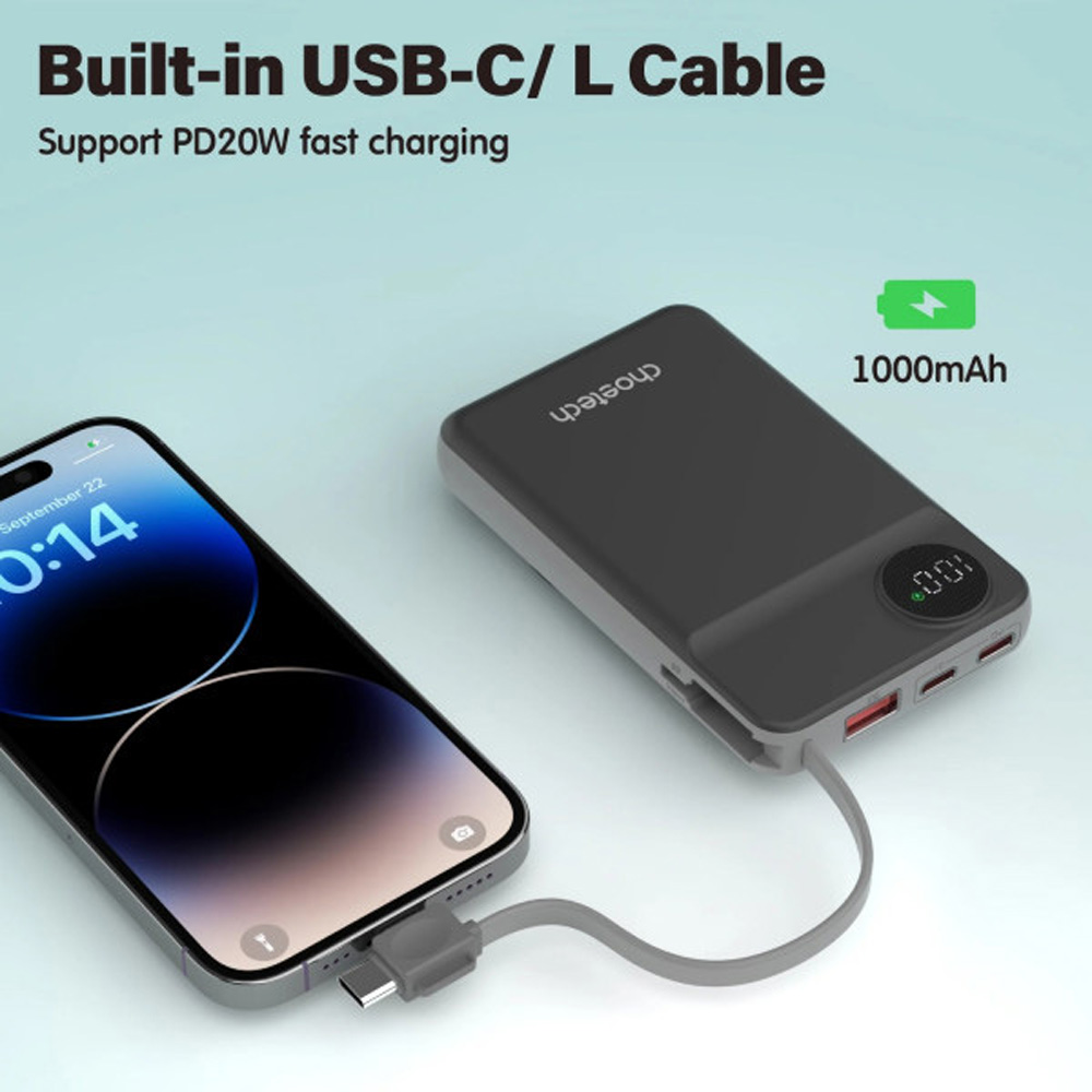 Повербанк з бездротовою зарядкою CHOETECH B695 Magnetic Wireless 22.5W 2xUSB-C, 1xUSB-A 10000mAh