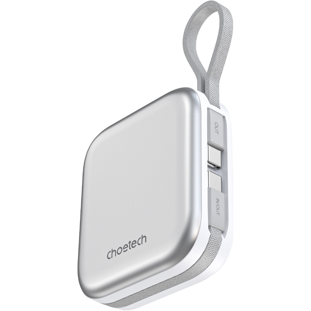 Повербанк з бездротовою зарядкою CHOETECH B697C Magnetic Wireless 22.5W 1xUSB-C, 1xUSB-A 10000mAh White