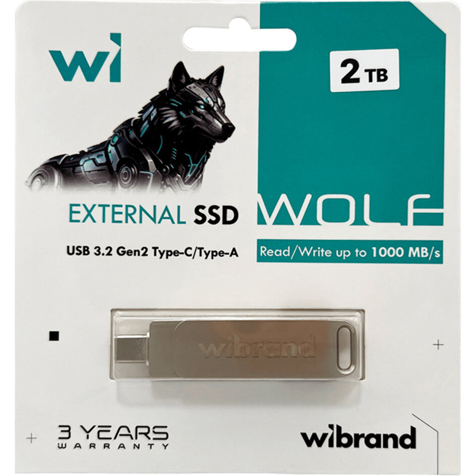 Портативный SSD диск WIBRAND 2TB USB3.2 Gen2