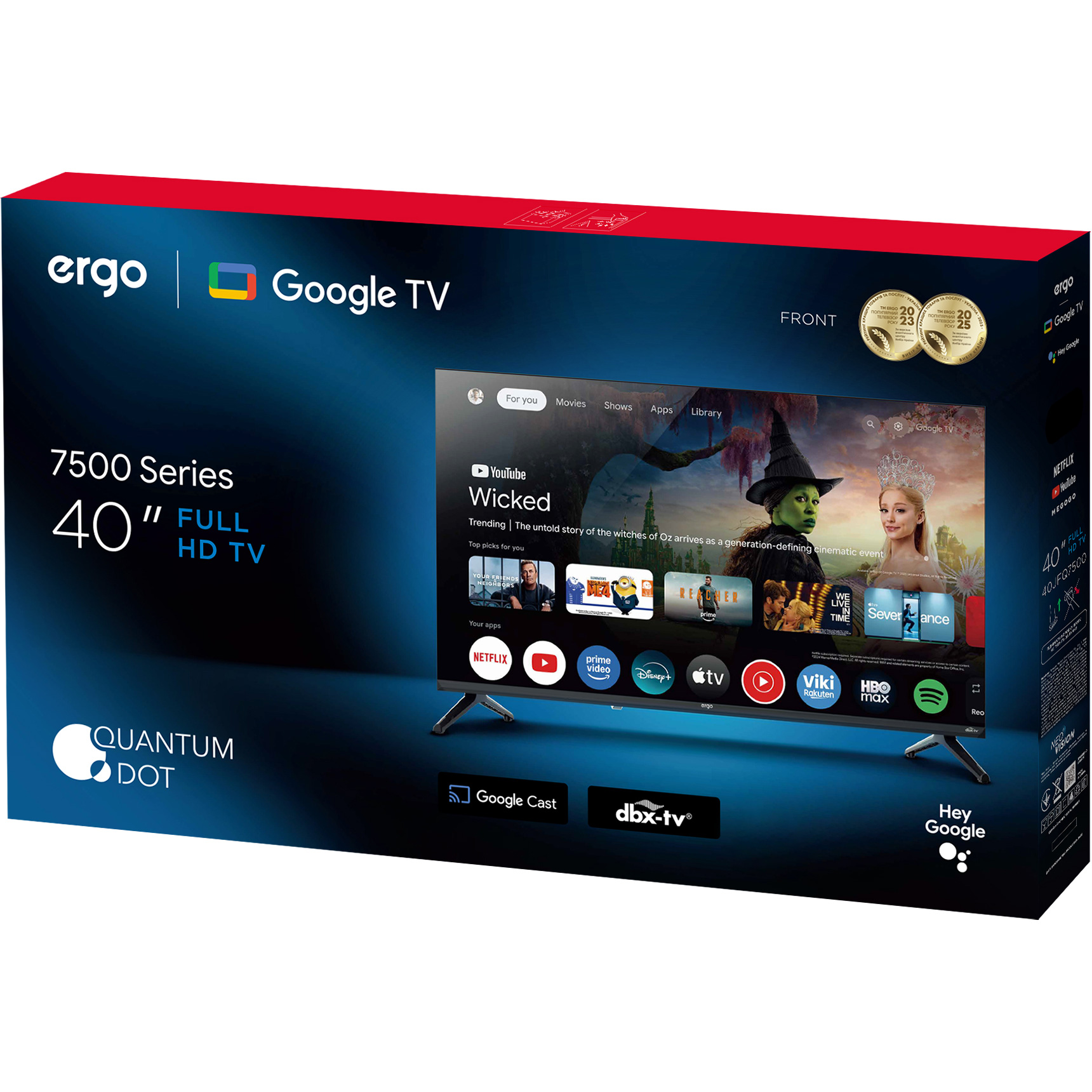 Телевізор ERGO 40" QLED 40JFQ7500