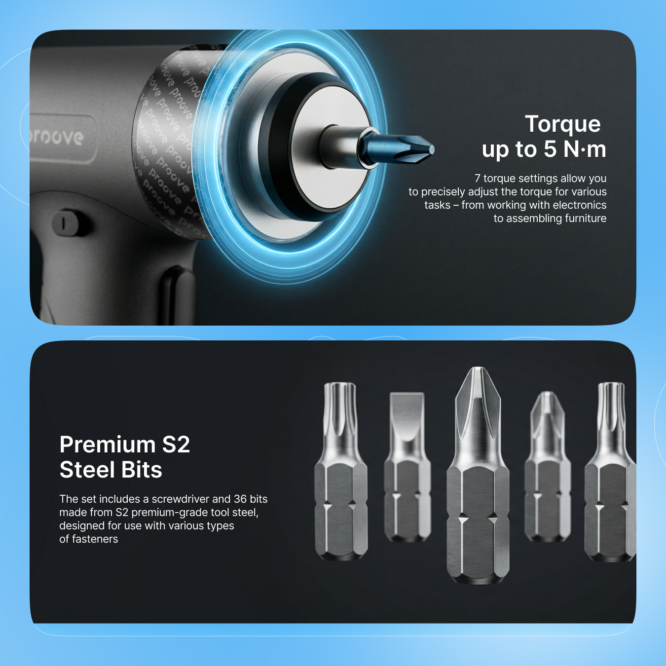 Электроотвёртка PROOVE Driller 36-in-1
