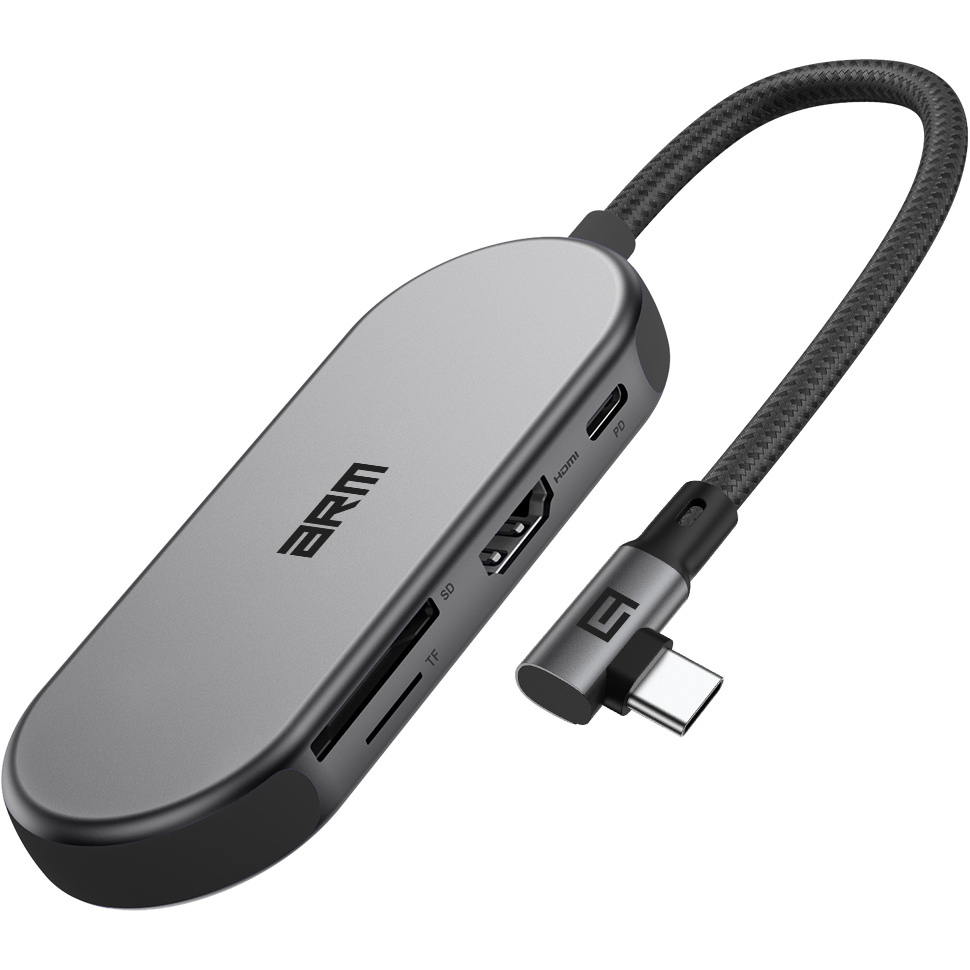 Порт-репликатор ARMORSTANDART 7-in-1 Angled USB-C to HDMI, 2xUSB3.0, LAN, SD/TF, PD