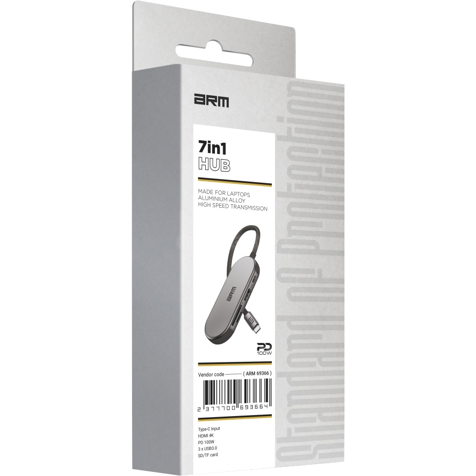 Порт-репликатор ARMORSTANDART 7-in-1 USB-C to HDMI, 3xUSB3.0, SD/TF, PD