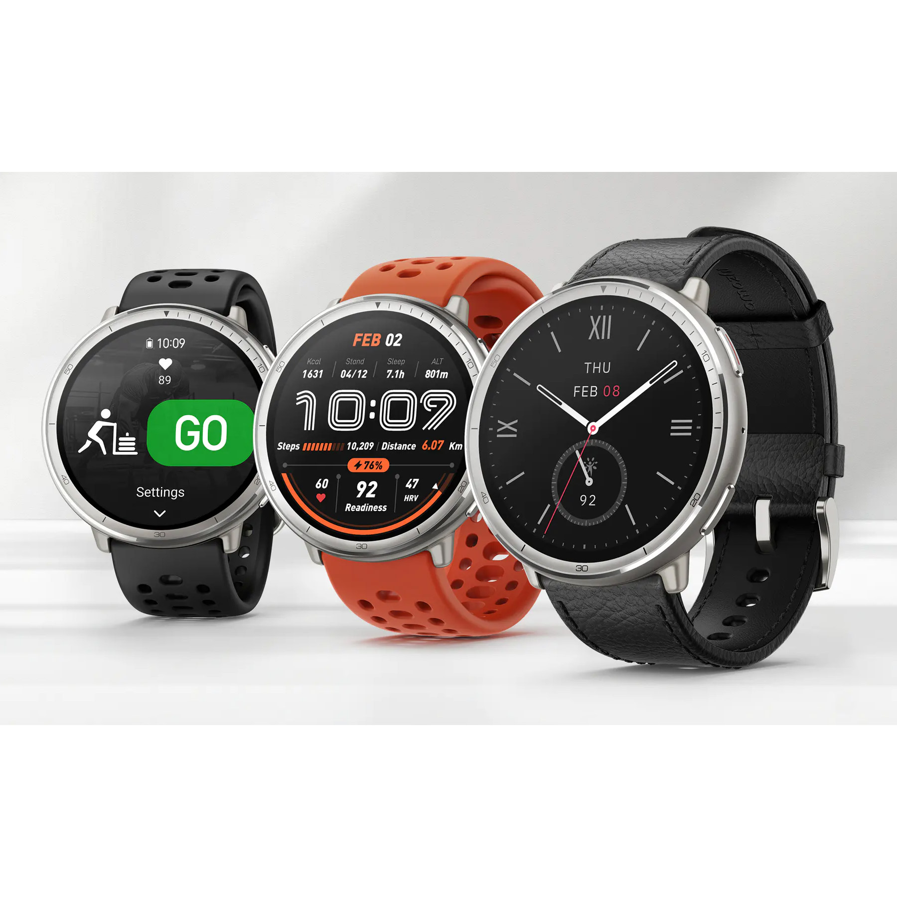Смарт-годинник AMAZFIT Active 2R Premium Black Leather (W2437GL1N)