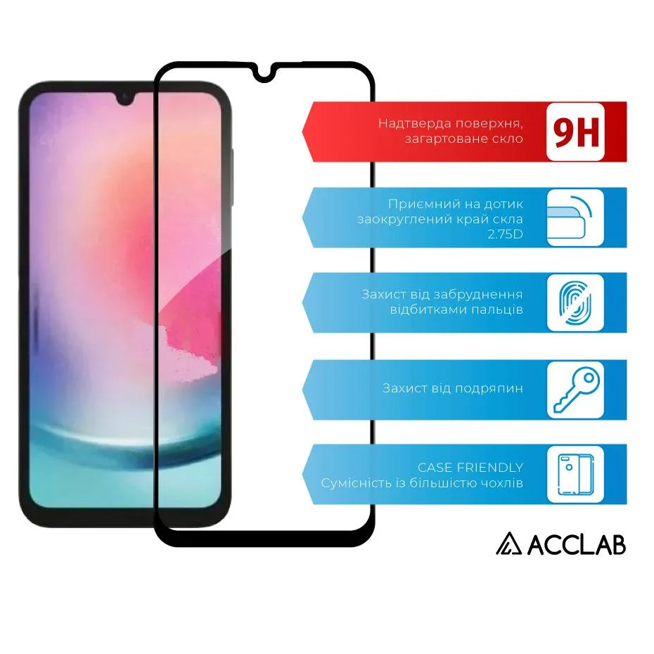 Защитное стекло ACCLAB Full Glue для Galaxy A24