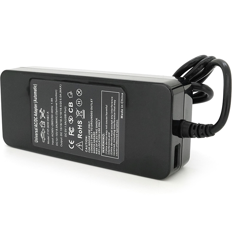 Блок живлення VOLTRONIC Universal Laptop Adaptor, LCD, 8connectors, 90W (YT-UB90W)