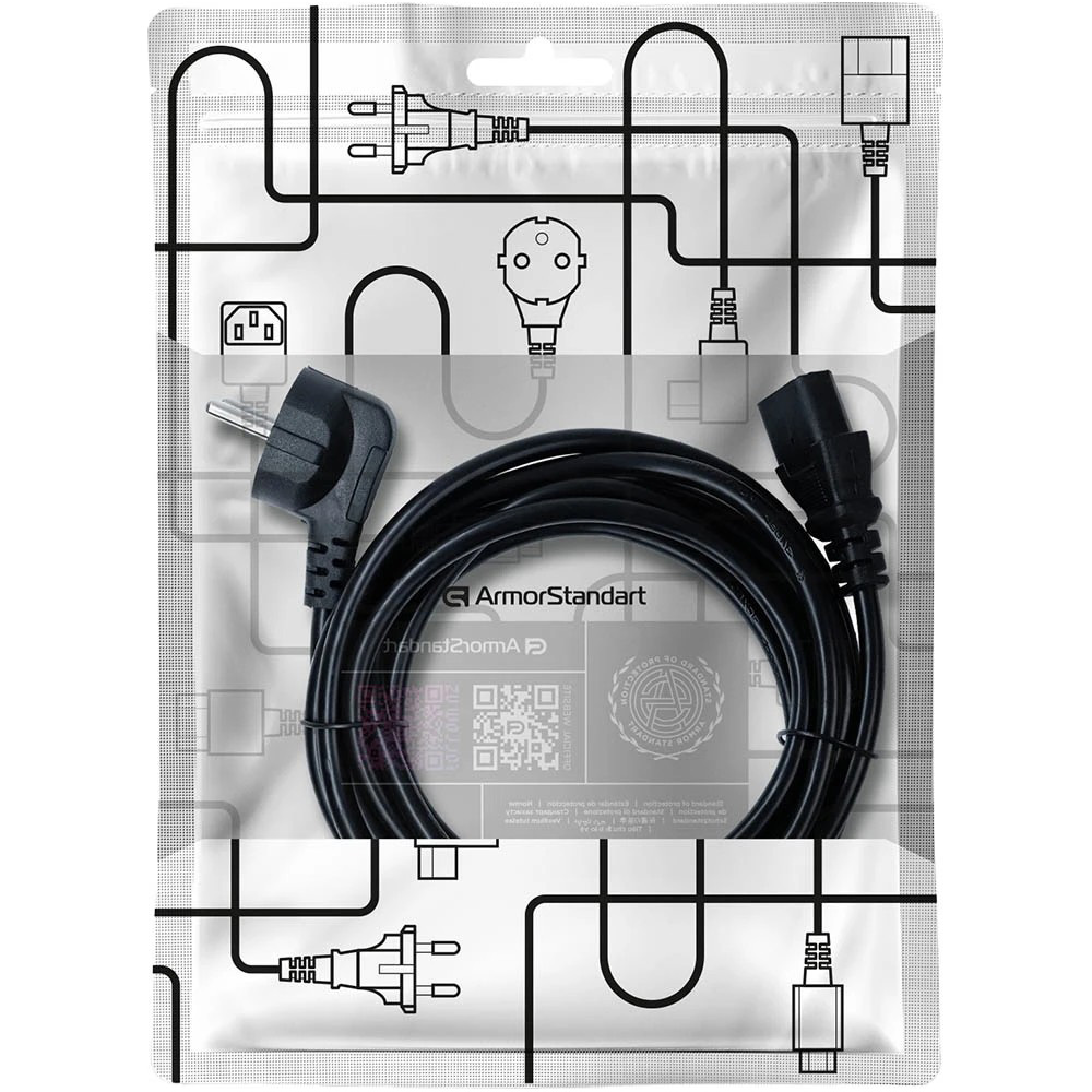 Кабель питания ARMORSTANDART CEE 7/7 - C13 3м (ARM74269)