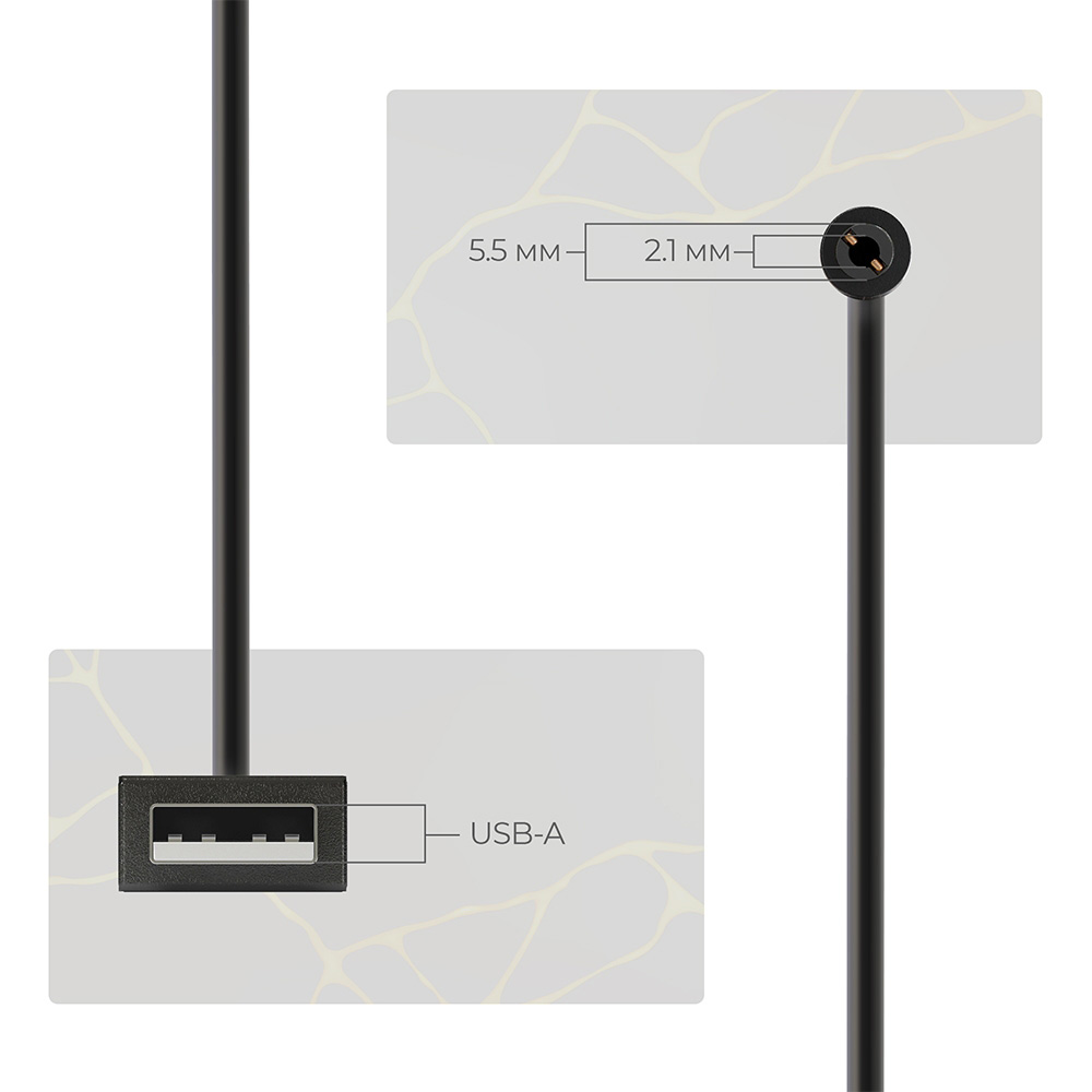 Кабель питания USB to DC ARMORSTANDART 9V 0.8м Black