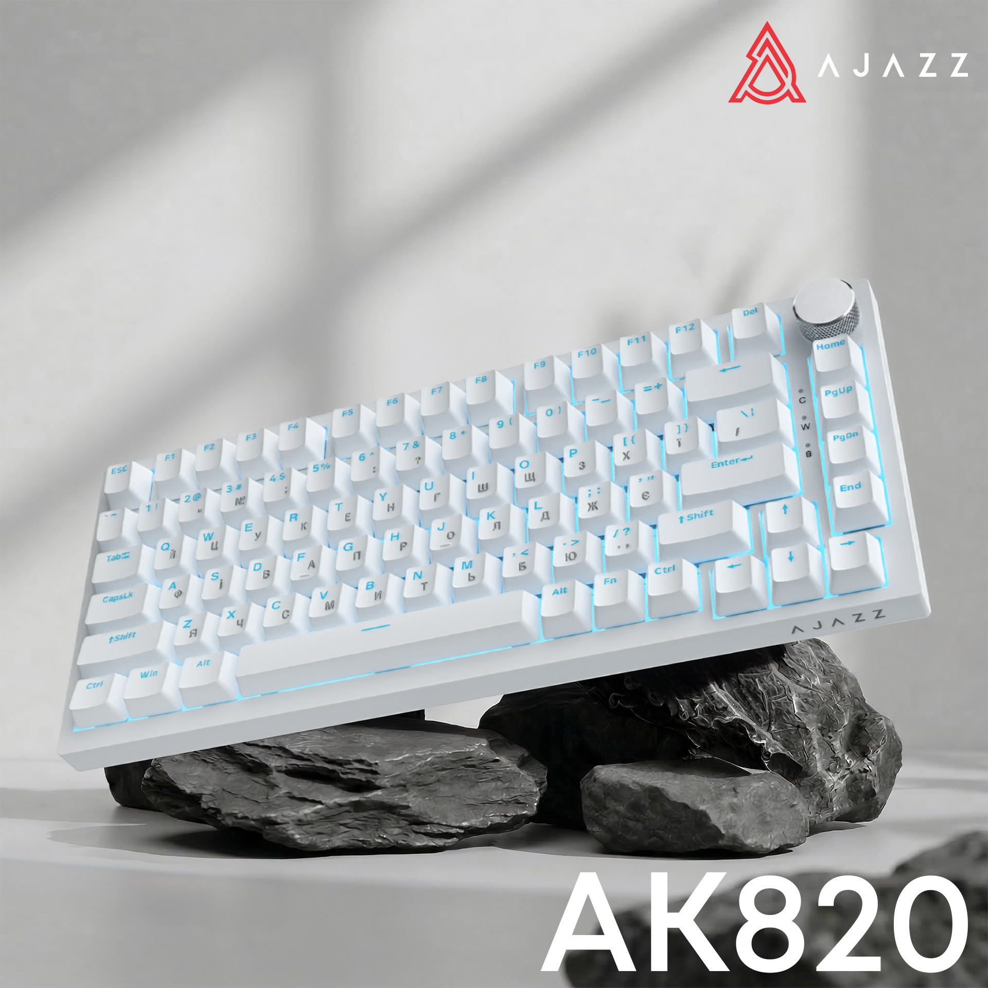 Клавіатура AJAZZ AK820 Red Switch White
