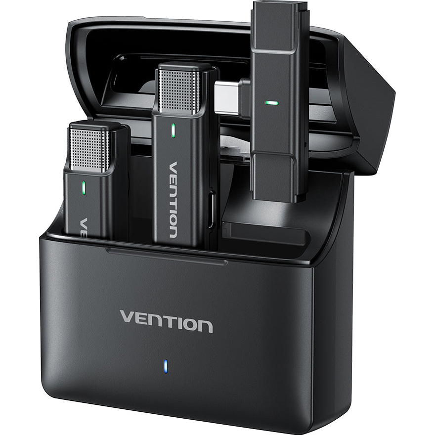 Беспроводной петличный микрофон VENTION NCA USB-C 2-Pack Wireless Lavalier