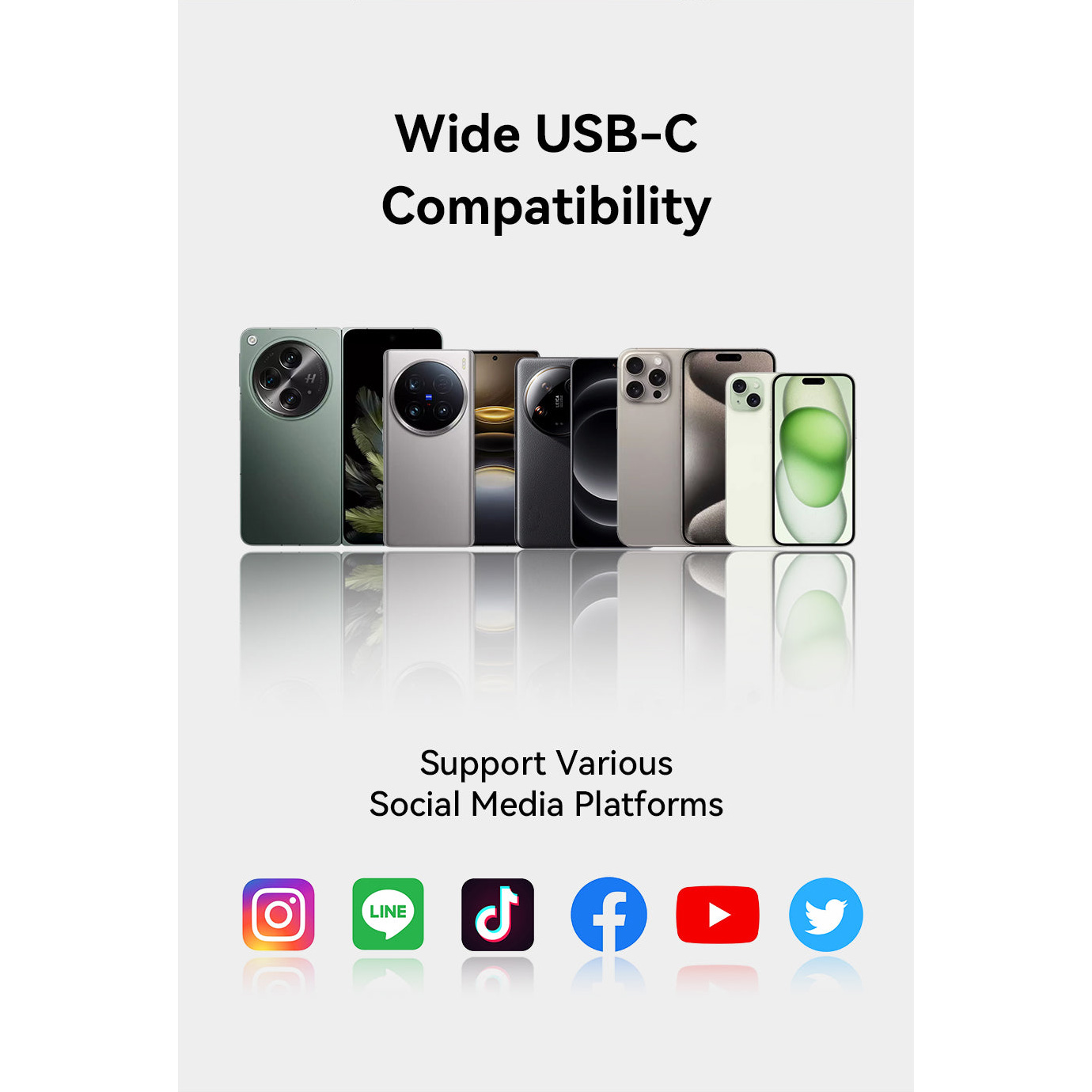 Беспроводной петличный микрофон VENTION NCA USB-C 2-Pack Wireless Lavalier