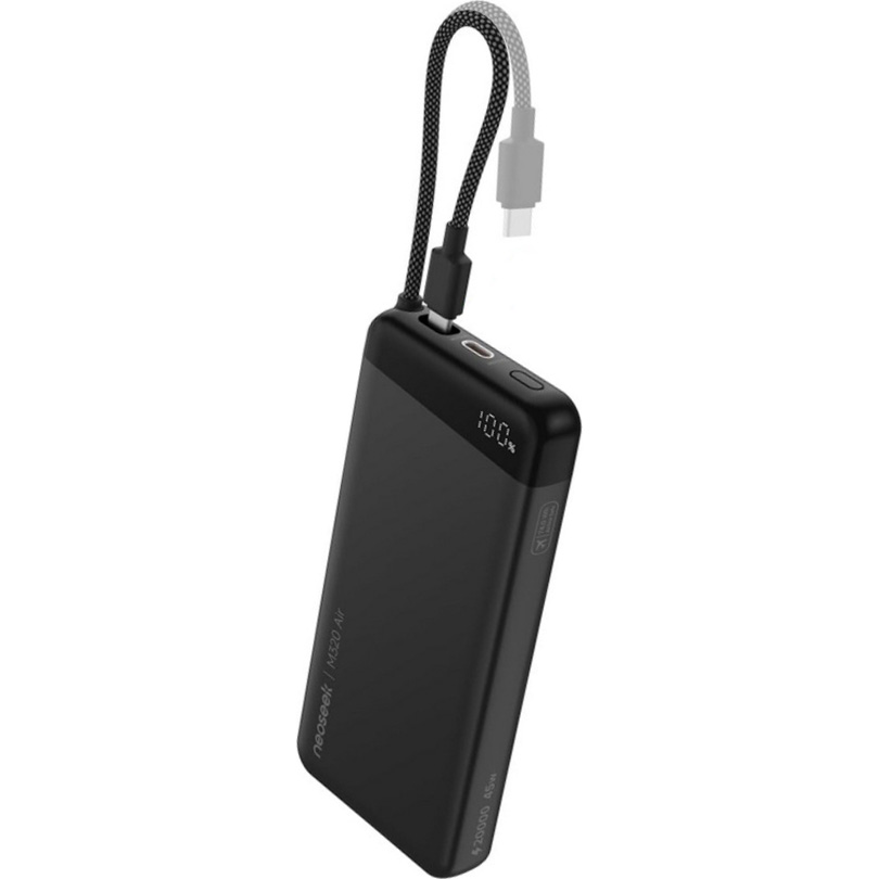 Повербанк MiiiW Neoseek M320 Air 55W with Built in USB Cable 20000mAh Titanium Black