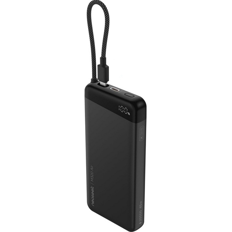 Повербанк MiiiW Neoseek M320 Air 55W with Built in USB Cable 20000mAh Titanium Black
