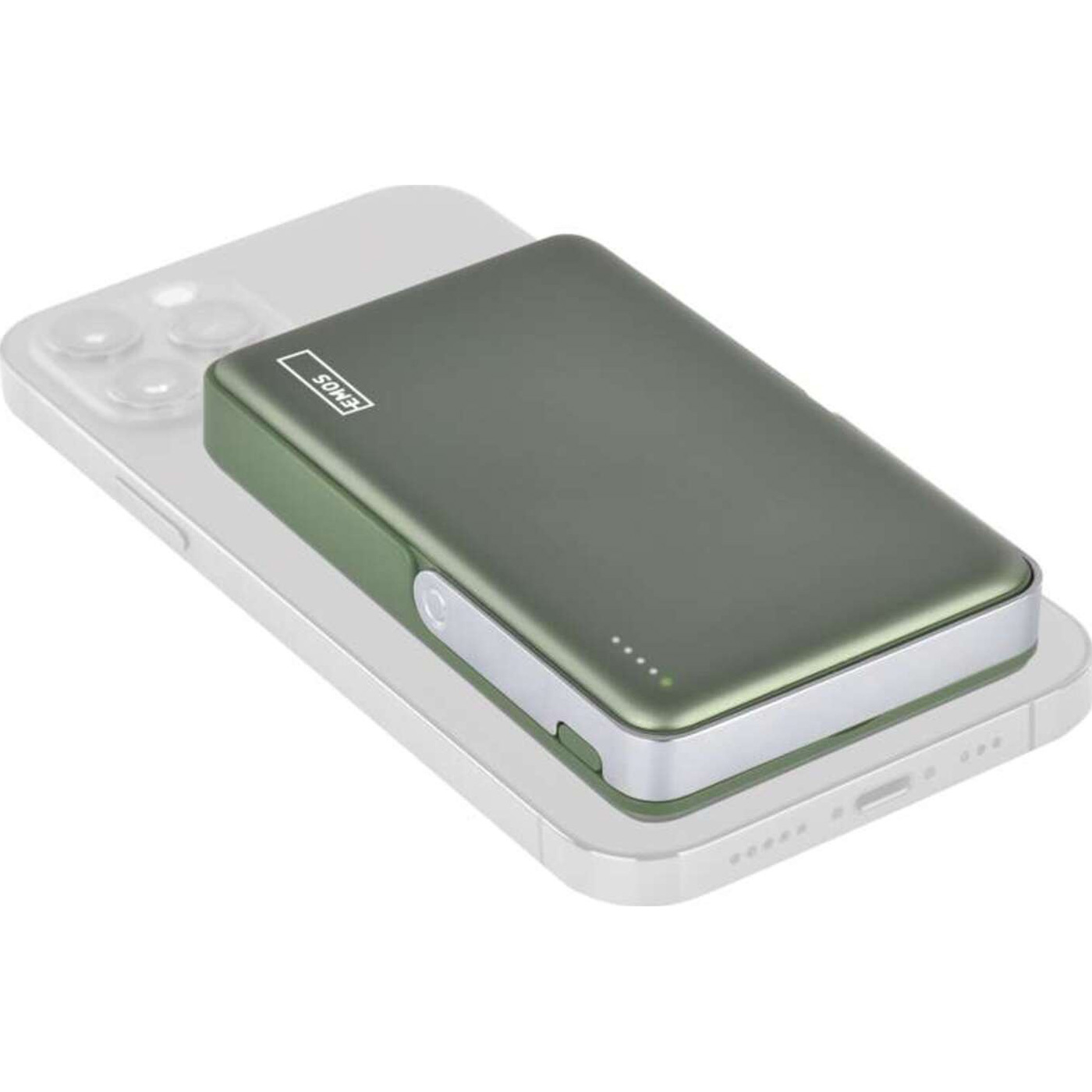 Повербанк с беспроводной зарядкой EMOS B0552AG 20W 10000mAh Alpine Green