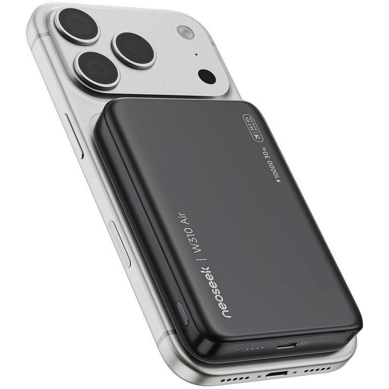 Повербанк з бездротовою зарядкою MiiiW Neoseek W310 Air 33W 10000mAh Titanium Black