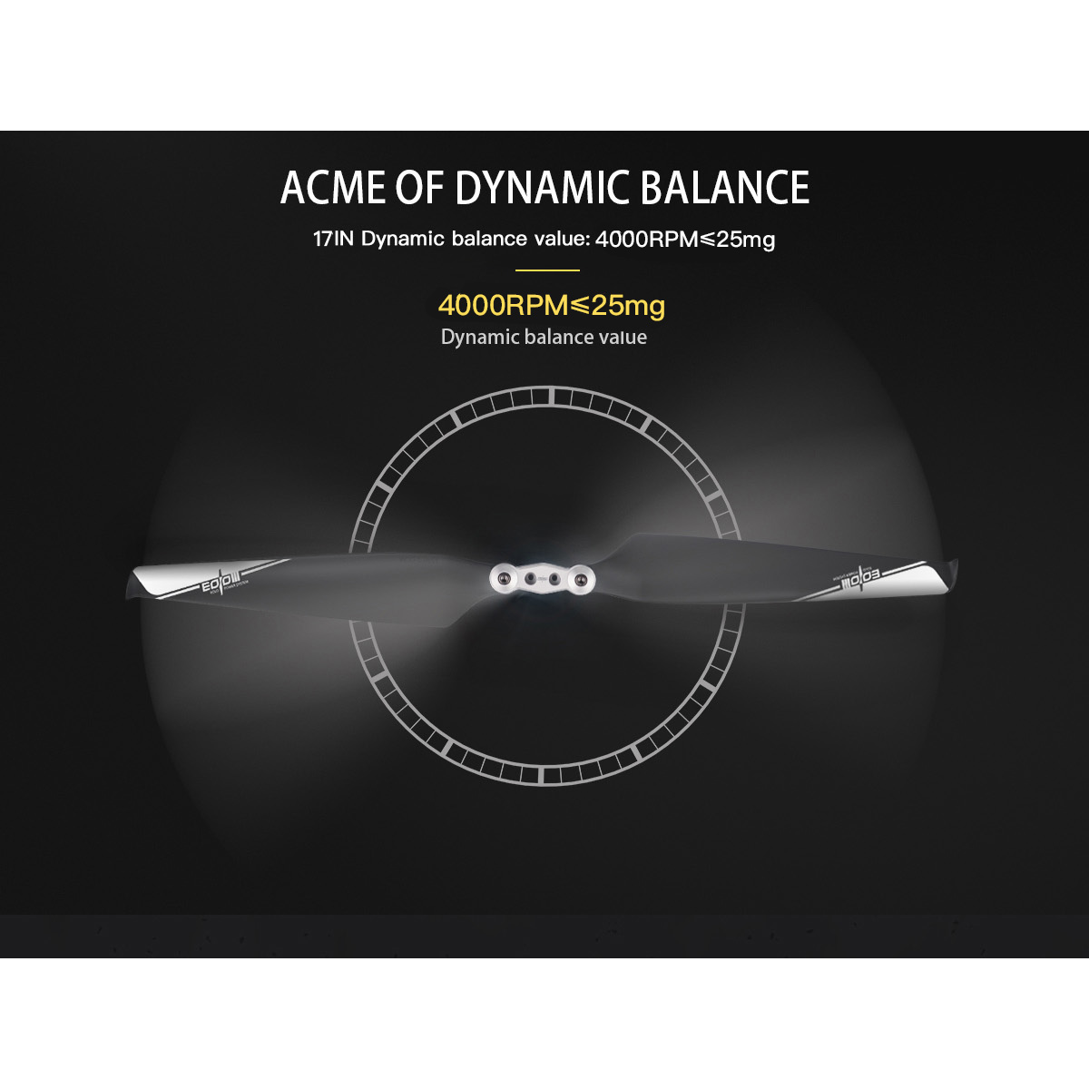 Комплект пропелерів EOLO CN17x6.2 2-Blade Foldable 1СW+1CCW Black