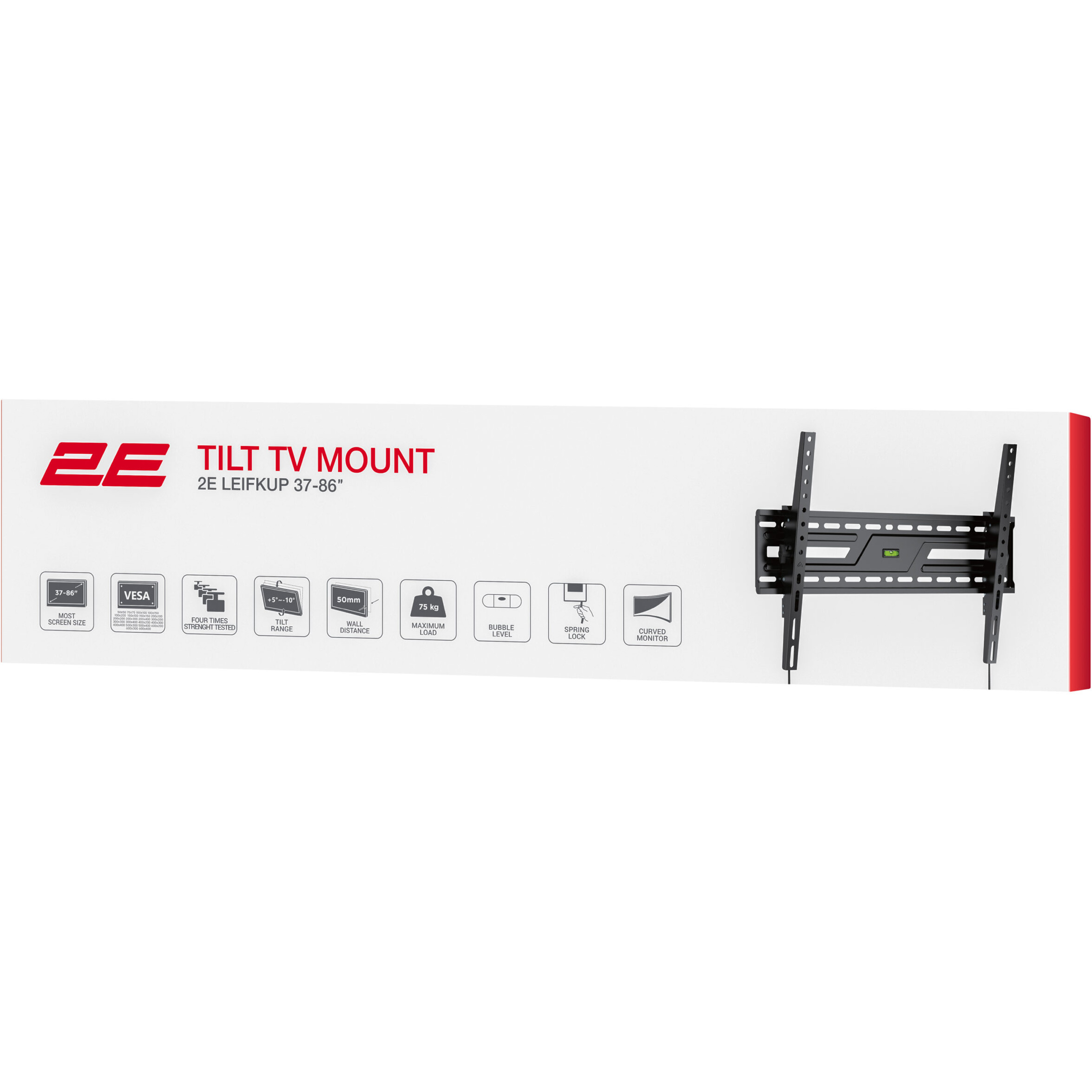 Крепление настенное для ТВ 2E Leifkup 37"-86" Black (2ELSMD3786TILT)