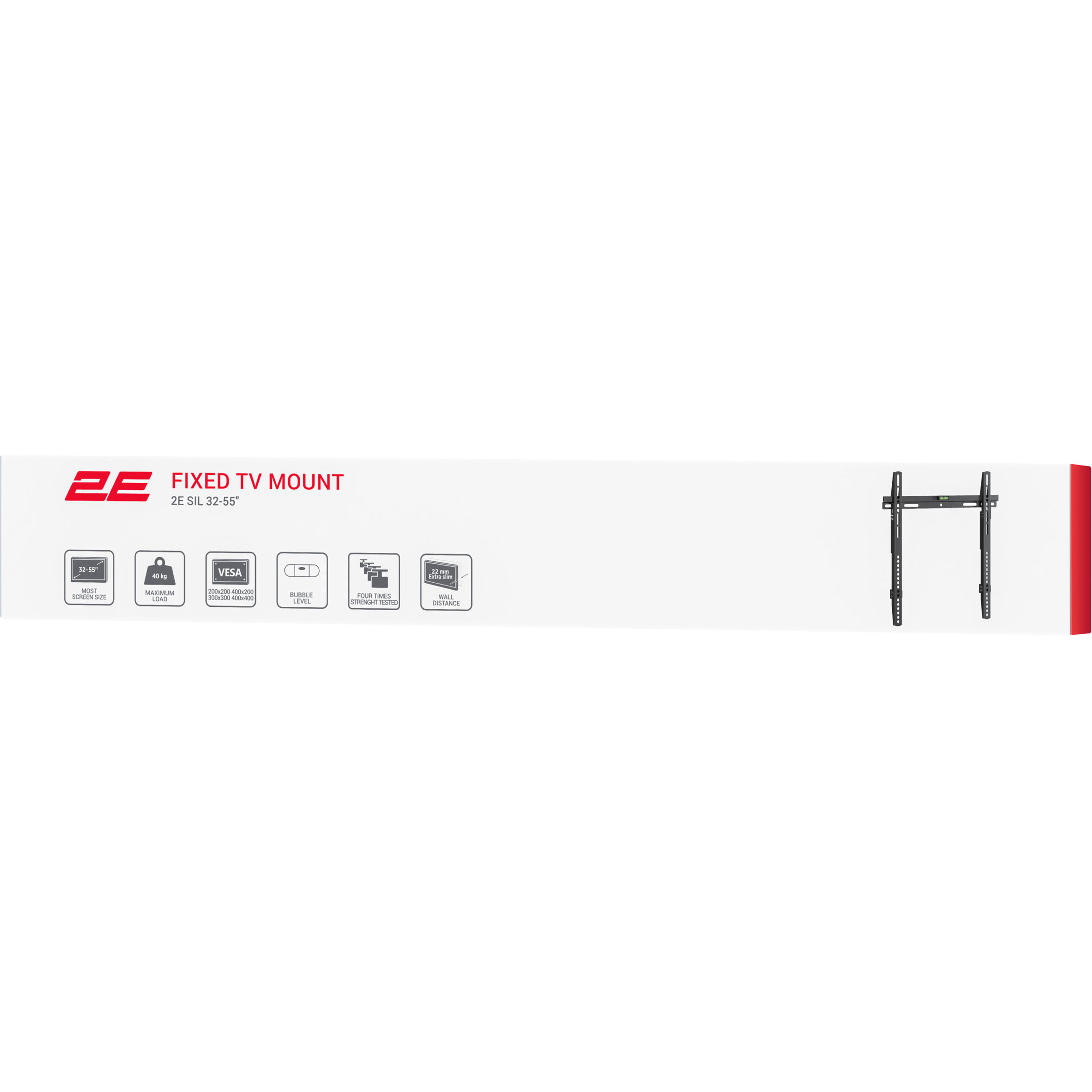 Крепление настенное для ТВ 2E Sil 32"-55" Black (2EMAGSLIMECO)