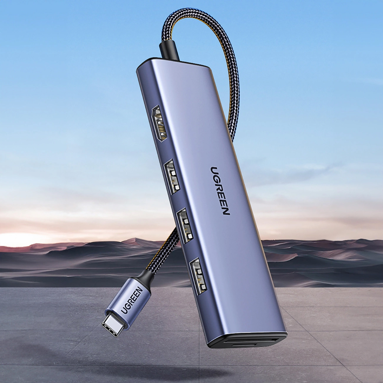 Порт-реплікатор UGREEN CM511 6-in-1 USB-C Multifunction Adapter with 4K HDMI (20956A)