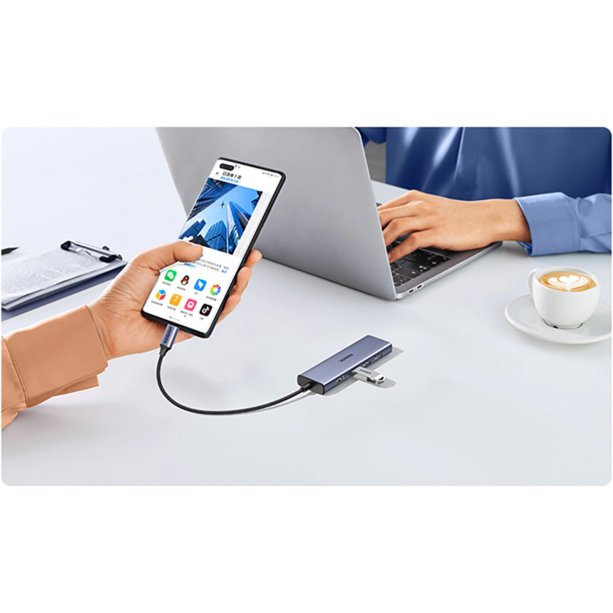 Порт-реплікатор UGREEN CM511 6-in-1 USB-C Multifunction Adapter with 4K HDMI (20956A)
